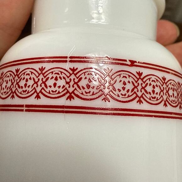 Vintage Apothecary Spice Jar Canister Container Lidded Milk Glass Belgium MCM - Picture 8 of 11